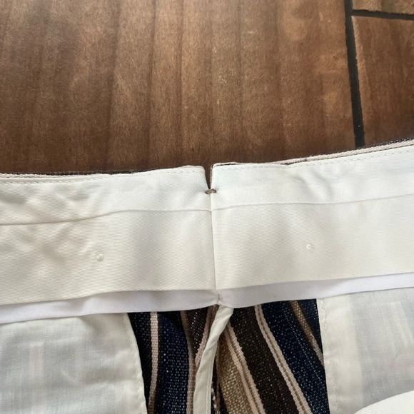 Closed striped straight leg pant Italian fabric size 32 - Picture 9 of 9